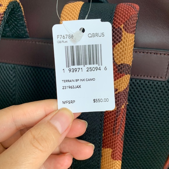 Coach Bags Nwt Coach Terrain Backpack With Camo Print Poshmark